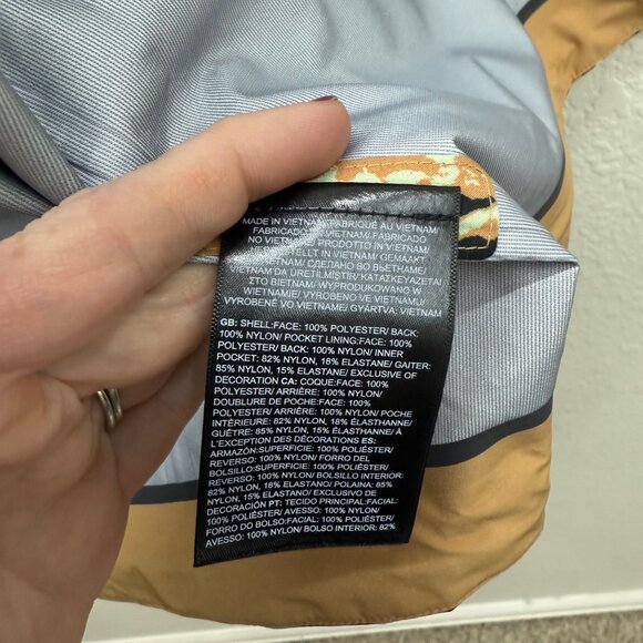 The North Face Verbier GTX Almond Butter Camo Winter Jacket Coat Womens XL NEW - Picture 8 of 12